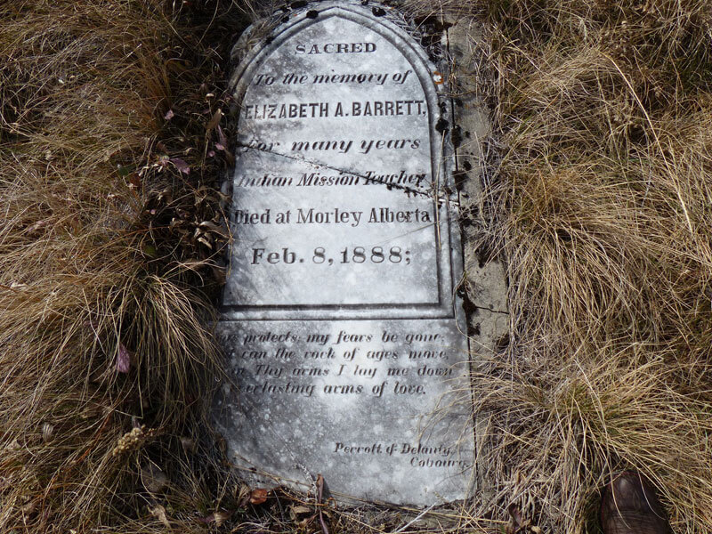 Elizabeth Barrett Grave site Morley AB - Hamish-Kerfoot